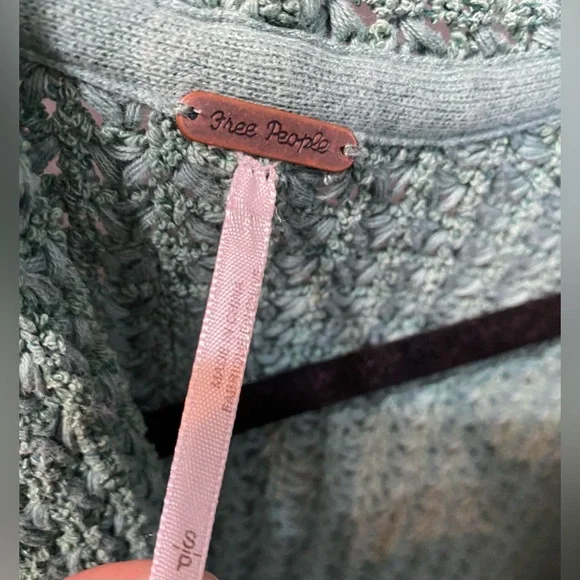 Free People Green Cardigan Size Small - Picture 3 of 3